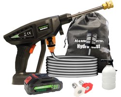 Hammersmith HydroBlast Accu Drukreiniger - Lichtgewicht en Compact - Werkt Zonder Wateraansluiting - Inclusief Accessoireset