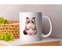 Mok Ragdoll - Gift - Cadeau - CatLovers - Meow - KittyLove - Katten - Kattenliefhebbers - Katjesliefde - Prrrfect
