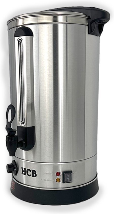 HCB® - Professionele Horeca Percolator - 20,5 Liter - 120 Kopjes Zwart 230v Rvs