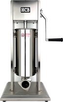 HCB® - Professionele Horeca Worstvuller - verticaal - 5 liter - RVS / INOX - Worstenmaker - Worstmachine - 30x26x69 cm (BxDxH) - 12 kg