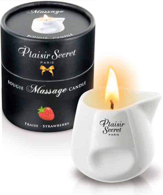 Plaisirs Secrets Massagekaars Aardbei - 80 ml