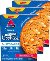 Atkins | Protein Cookies | Peanut Butter | 3 stuks | 3 x 39 gram
