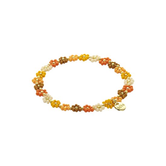 Nieuwe Collectie - Biba - Armband - Bloemen - Facet - Oranje