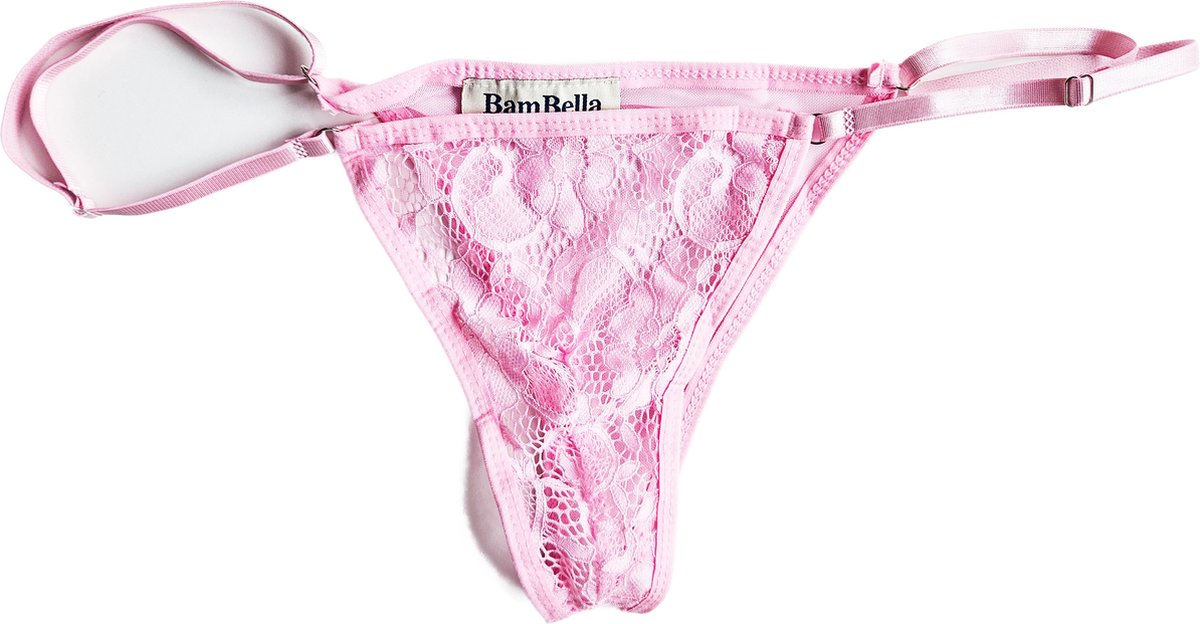 Goedkoopste BamBella ® - String - One size - Sexy Roze Erotische onderbroek Heren