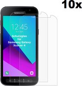 Geschikt voor Samsung Galaxy Xcover 4 / 4s Screenprotector 10x Pearlycase Beschermglas Tempered Gehard Glas 2.5D 9H (10 stuks)