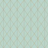Grafisch behang Profhome 365752-GU vliesbehang licht gestructureerd met grafisch patroon mat goud groen blauw 5,33 m2