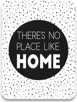 Studio Juulz - Verhuiskaart 15 x THERE IS NO PLACE LIKE HOME' zwarte stippen | Verhuiskaarten | Verhuizen | Adreswijziging | Verhuisbericht | Nieuw huis | Samenwonen | Lief | Modern | Huisje | A6 | zwart wit | verhuiskaart