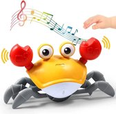 Venneweide - Crabe dansant/chantant/marchant - speelgoed - crabe ambulant - jouet - avec musique et son - rechargeable - jaune