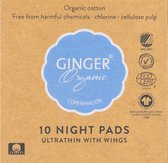 Ginger Organic Maandverband Nacht 10 stuks