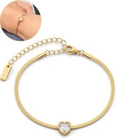 semyco gouden armband dames schakelarmband 18 karaat goud kerstcadeau voor vrouwen vriendin herringbone verstelbaar bella