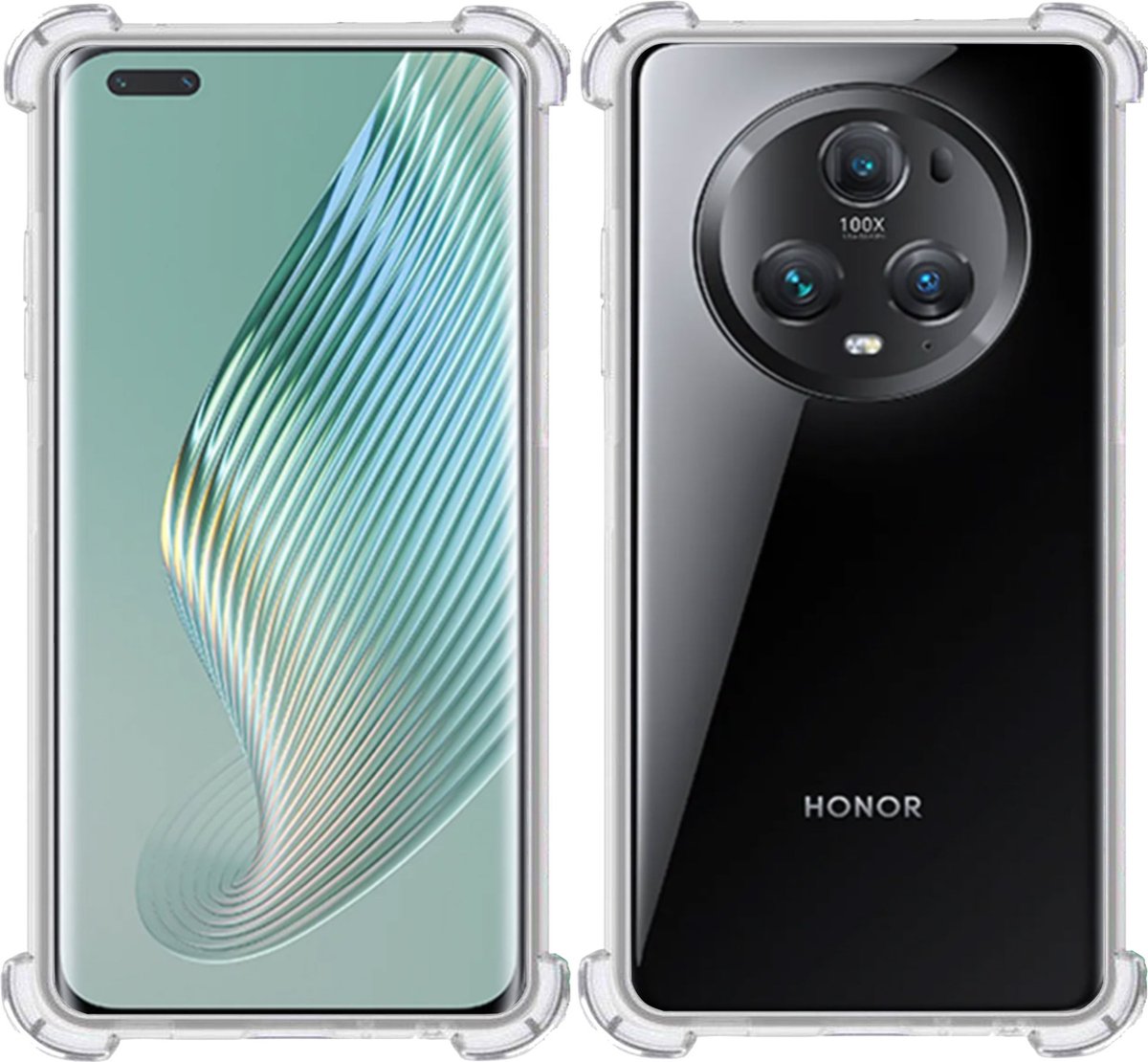Hoesje geschikt voor Honor Magic5 Pro – Extreme Shock Case – Case Transparant