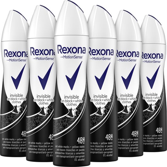 Rexona Woman Invisible Diamond Deodorant Spray - 6 x 200 ml - Voordeelverpakking