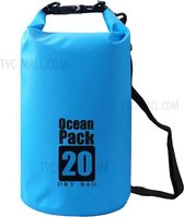 Doodadeals® Ocean Pack 20 liter | Drybag | Outdoor Plunjezak | Waterdichte zak | Lichtblauw