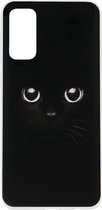 ADEL Siliconen Back Cover Softcase Hoesje voor Samsung Galaxy S20 Ultra - Katten Zwart