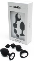 Rimba Toys Rimba Barcelona Anaal set met buttplug en anaal kralen - zwart
