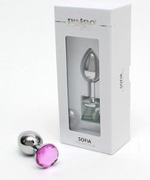 Rimba Toys Rimba Metalen Buttplug met kristal "Sofia" - roze