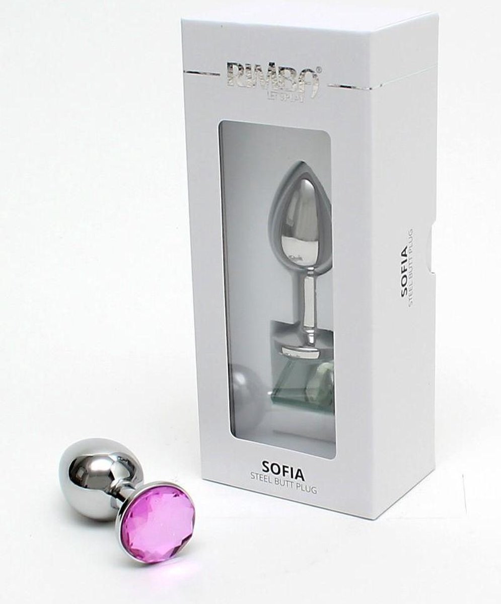 Rimba - Sofia - Metalen Buttplug Met Kristal - Roze