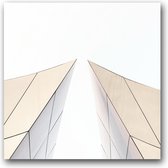 MN Collections - Schilderij - Architecture Photography. - Zwart, Wit, Grijs En Beige - 50 X 50 Cm