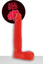 All Red Dildo 21 x 3,5 cm - rood