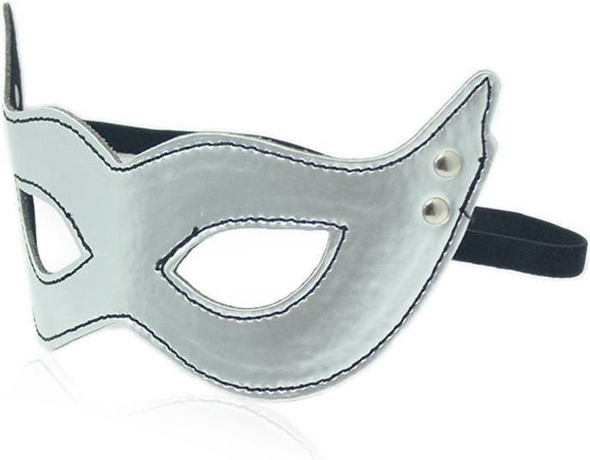 Masker met puntjes - zilver