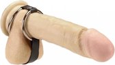 Rimba Bondage Play Penis sleeve met metalen ringen Ø 35 en 50 mm en ballensplitser