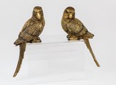 Papegaai - 2 set - Polyserin- Goud - 30cm - Beeld - Decoratie