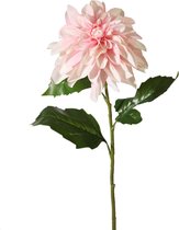 Viv! Home Luxuries Dahlia groot - zijden bloem - licht roze - 79cm - topkwaliteit