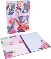 Sticky notes flamingo - 6 varianten - Notebook - Post it notes - To do notitieblok - Grafix post it