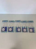 Cadeautasjes set met leuke tekst en opdruk (blauw/zilver) - set van 5 keer 3 stuks in diverse formaten