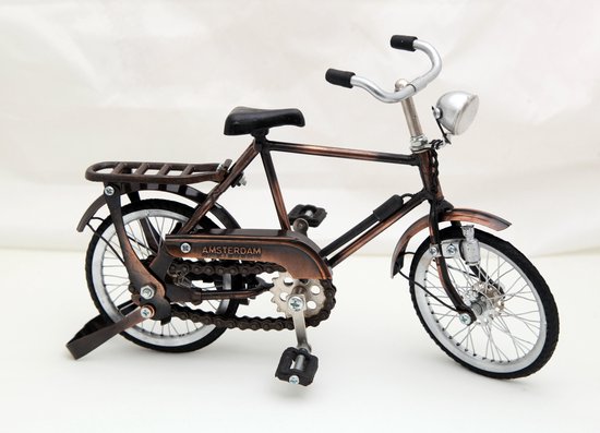 Vélo Miniature Hommes - Handgemaakt - Cadeau - Art - Métal - Plastique - 28 * 10 * 20 cm - Van Gogh Holland - Figurine - Décoration - Souvenir - Amsterdam