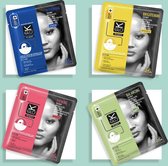 K-GLO Sheet Face Mask gezichtsmasker hydraterend - verhelderend - acne - anti rimpel - 4 stuks