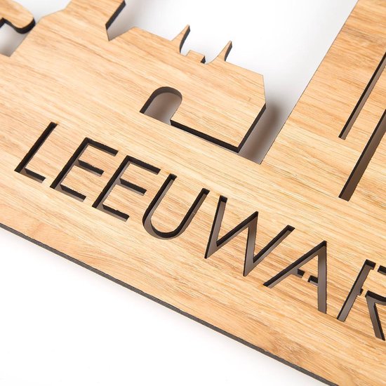 Skyline Leeuwarden Eikenhout 100 cm Woondecoratie design