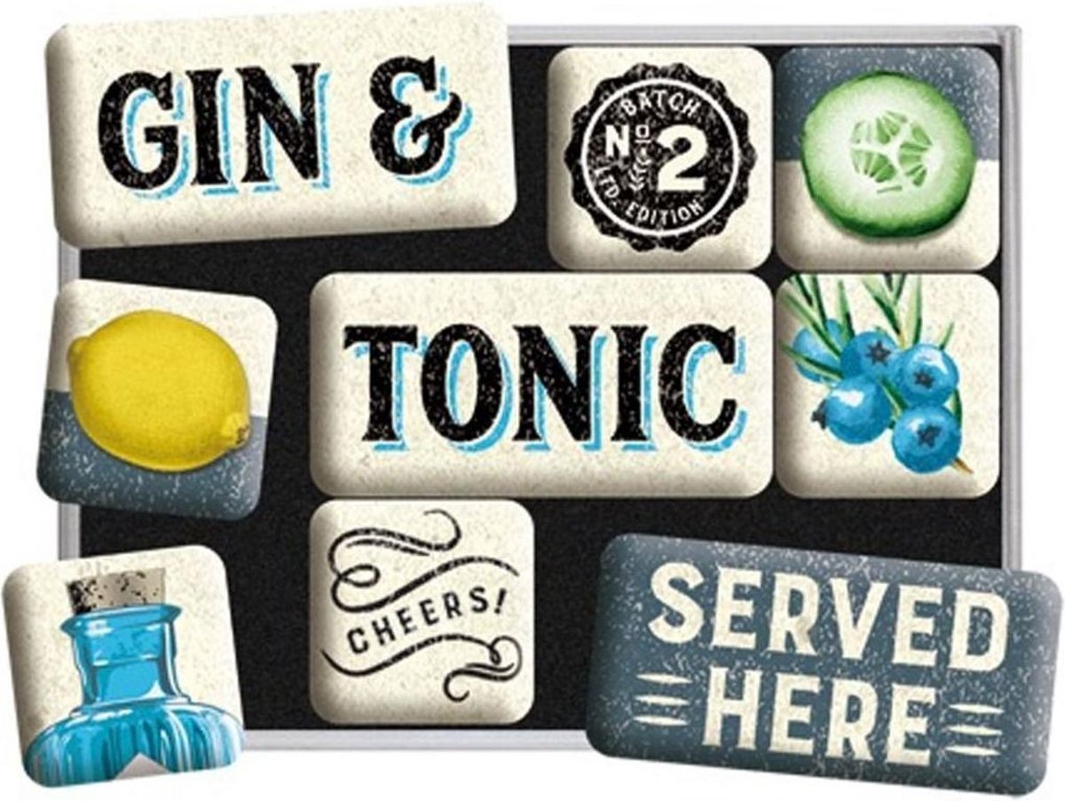 Magneet Set Gin & Tonic Served Here
