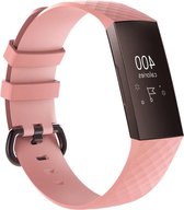 Shop4 - Fitbit Charge 4 Bandje - Siliconen Roze