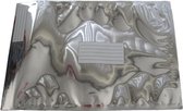 100 stuks Metallic enveloppen C4 met plakstrip 324 x 252 mm - Zilver