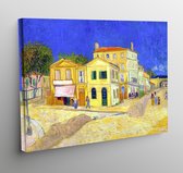Canvas het gele huis - Vincent van Gogh - 70x50cm