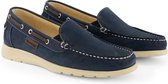 Travelin Seatown - Dames Instappers - Leren Moccasins - Blauw - Maat 40