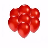 Kleine metallic rode ballonnen 15x stuks - Party feestartikelen in het rood