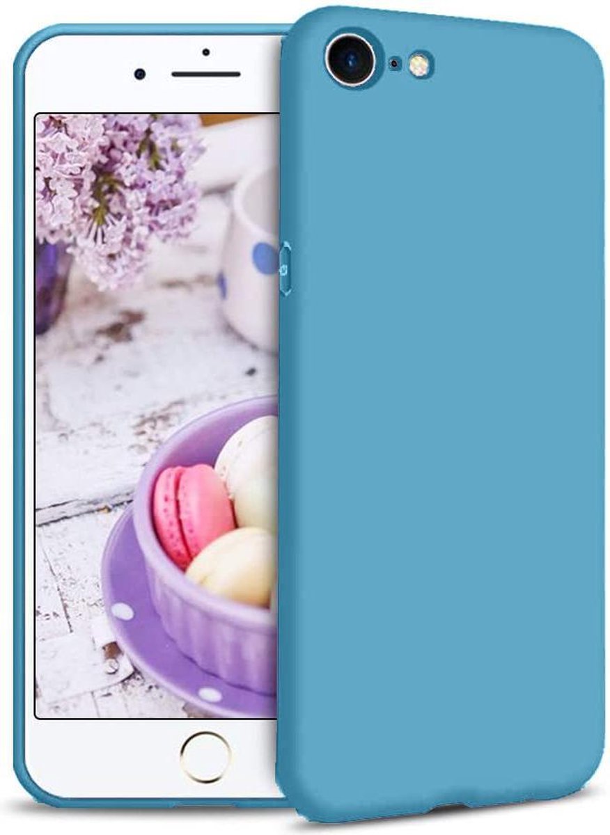 HB Hoesje Geschikt voor Apple iPhone 7 / 8 - Blauw - Siliconen Back Cover