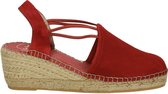 Toni Pons Tremp dames espadrille op sleehak - Rood - Maat 36