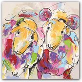 Schilderij - Rechter bonte schapen