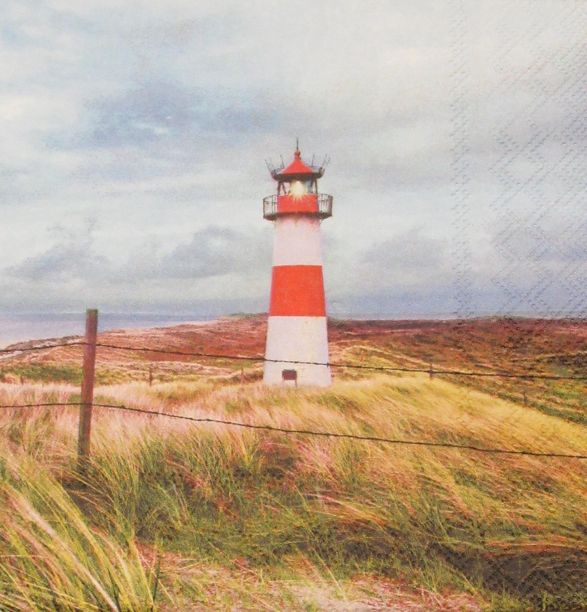 Servetten Lighthouse Sunset 33 x 33 cm