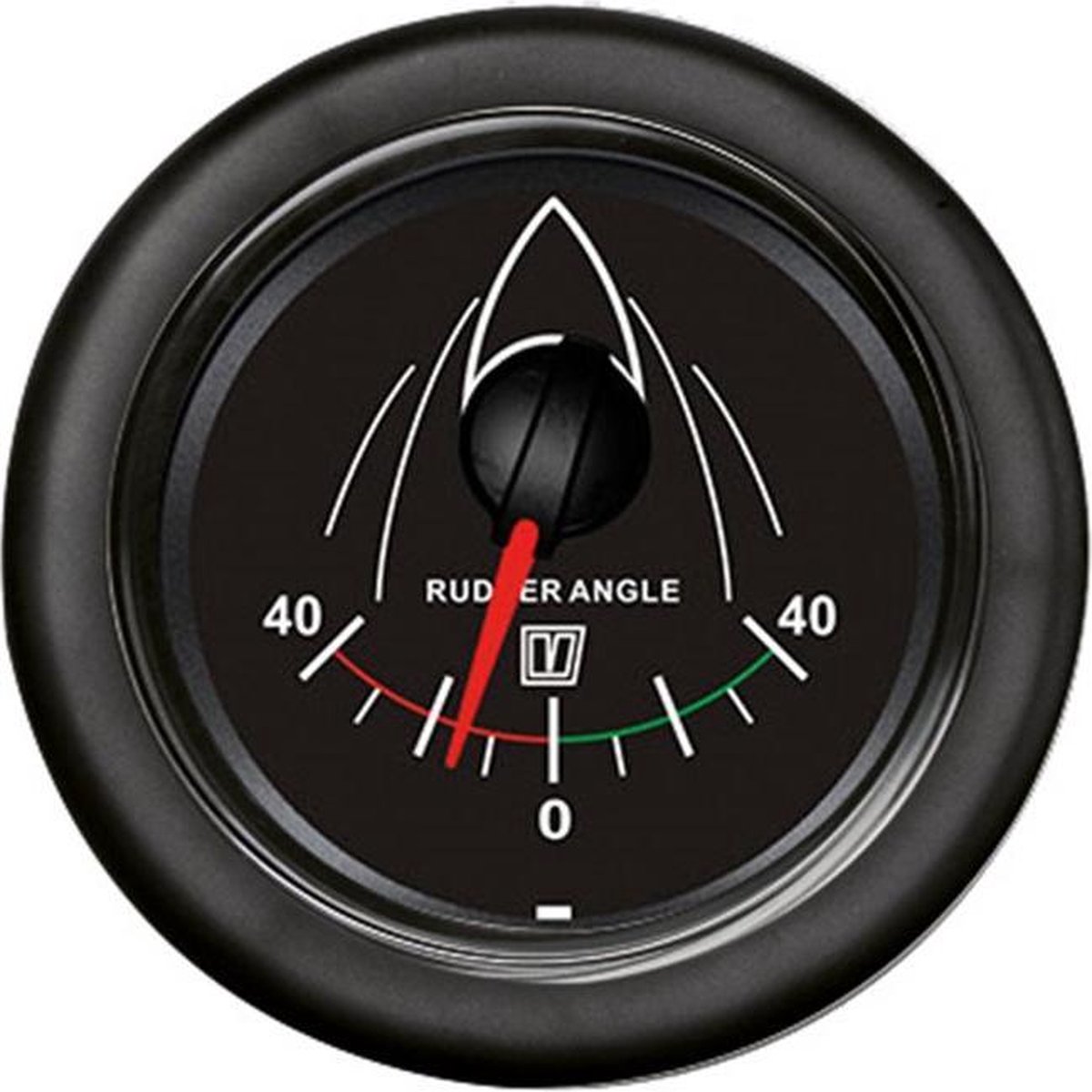 Vetus Roerstandaanwijzer - Zwart - 12/24 V - 52 mm