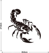 Auto sticker scorpion patroon zwart