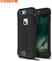 Xssive Hard Back Tough Cover voor Apple iPhone 7 Plus - iPhone 8 Plus - Anti Shock - Zwart