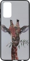 ADEL Siliconen Back Cover Softcase Hoesje Geschikt voor Samsung Galaxy S20 - Giraf