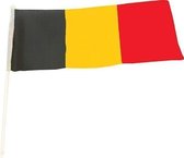 Zwaaivlag op stok 47 x 33 cm | Belgie | Red Devils