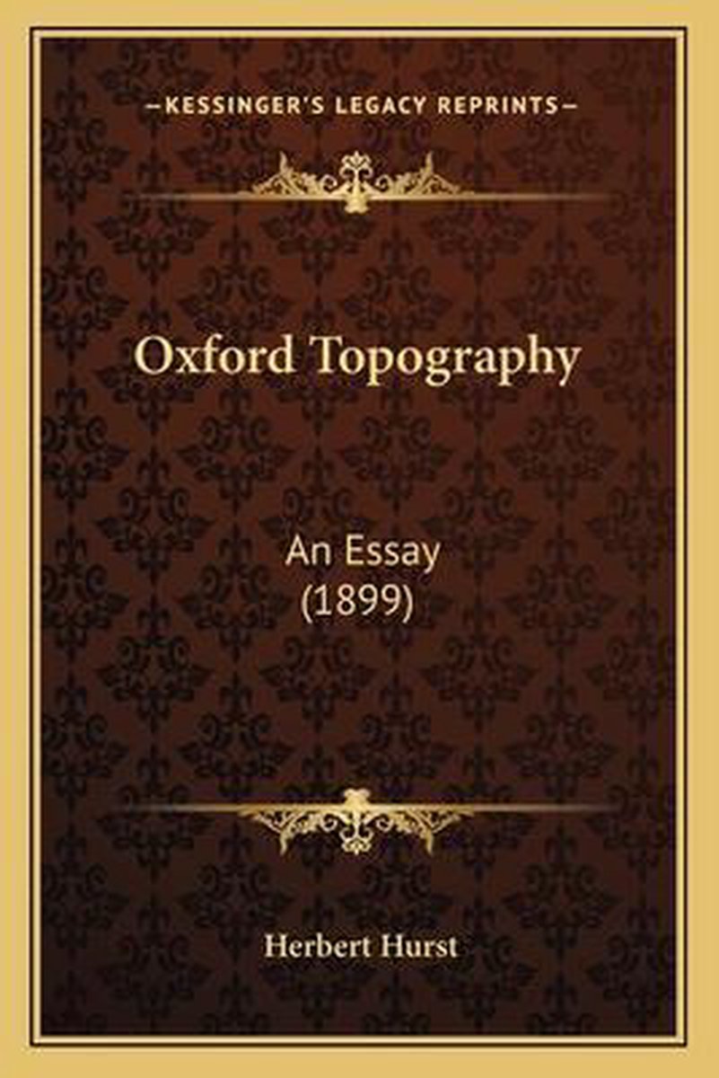 Oxford Topography van Herbert Hurst