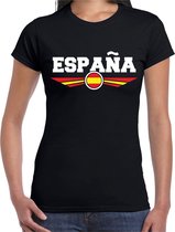 Spanje / Espana landen t-shirt zwart dames XS