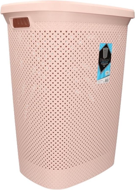 te rechtvaardigen sleuf paus Wasmand met deksel oud roze 60 liter - Kunststof wasmanden - Huishoudelijke  producten | bol.com